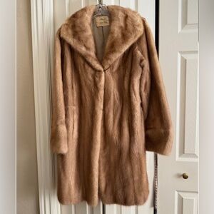 Vintage 1960’s natural pastel mink fur coat from Macy’s Little Shop NY